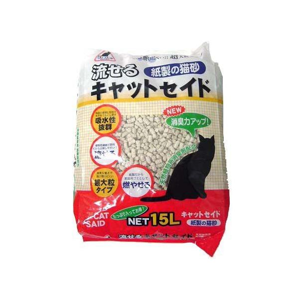 【特徴】■独自の素材と形状で水分をグングン吸水■植物性繊維が原料だから分解しやすい！■超大粒タイプで飛び散りにくい。■紙製だから家庭用ゴミとして燃やせます。【仕様】・内容量：15L・入数：6個（3個入×2ケース）・材質：再生紙※基本送料無料...
