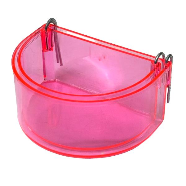 【特徴】小鳥、チャボ、ハト、九官鳥などのエサ入れ、水入れなどに最適。【使用方法】エサ入れに2/3位のエサを入れ、止まり木の近くの金網に掛けて下さい。毎日1回はエサ入れを取り出し左右に振りながら、軽く吹いて殻を除き新しいエサを補給して下さい。...