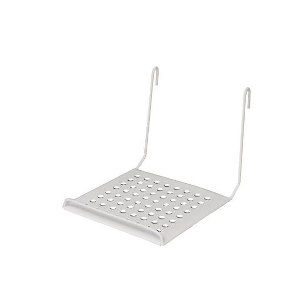 【特長】・メラミントイレをガチッとロック。・取り付けカンタン。ケージに掛けるだけ。・ステップとしても使えます。 【仕様】・サイズ：W195×D235×H195mm・材質：スチール