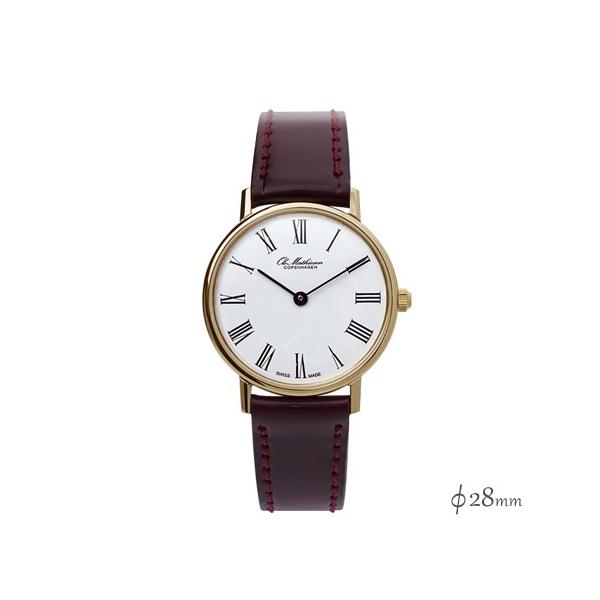 Ole Mathiesen(I[E}eB[Z)Quartz 28mm Gold Plated Roman/White