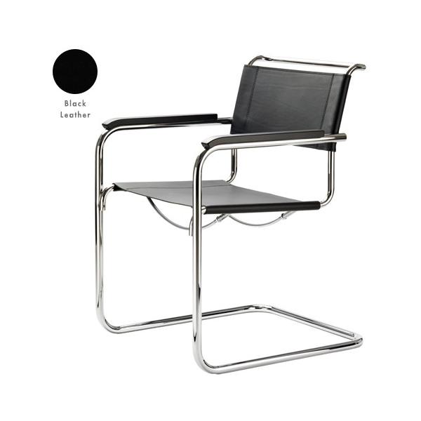 THONET キャンティレバーチェア THONET キャンティレバーチェア no.S34 ブラックレザー(受注品
