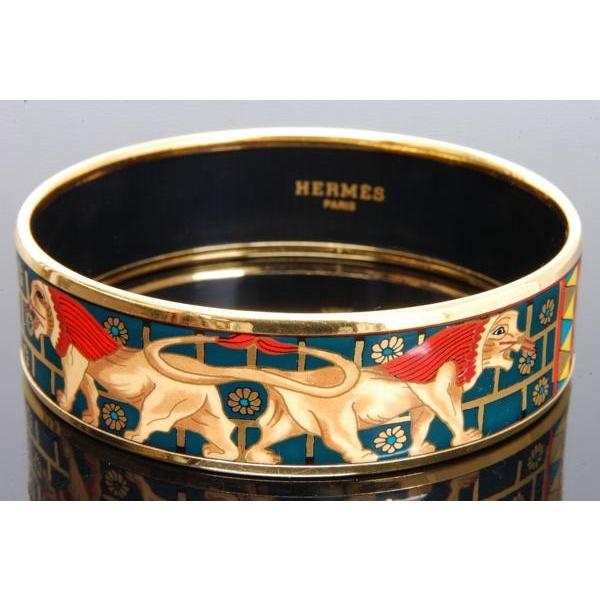 HERMES（エルメス） エマイユGM 七宝バングル ゴールド マルチカラー