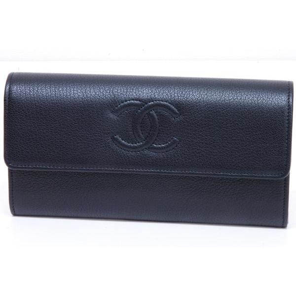 CHANEL（シャネル） ココマーク レザー フラップウォレット 二つ折り長