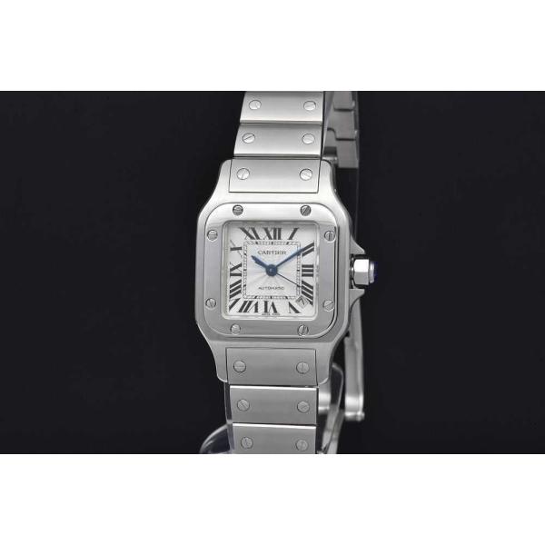 カルティエ CARTIER W20054D6 サントスガルベ SM デイト 観音バックル 自動巻き レディース _952423 カルティエ サントス ガルベ SM W20054D6 シルバー レディース 時計