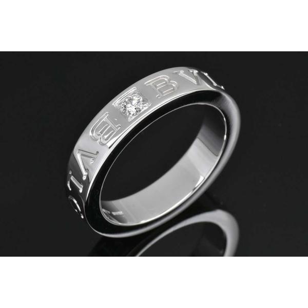 ブルガリ BB ダブルロゴ ダイヤ リング 51 ブラック K18WG 3343 楽天市場】ブルガリ BVLGARI リング Wロゴ ダブルロゴ 1ポイント
