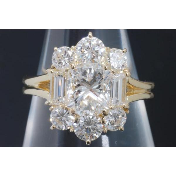 K18YG イエローゴールド オクタゴナル ダイヤ1.179 F-VS1 ダイヤ1.36  