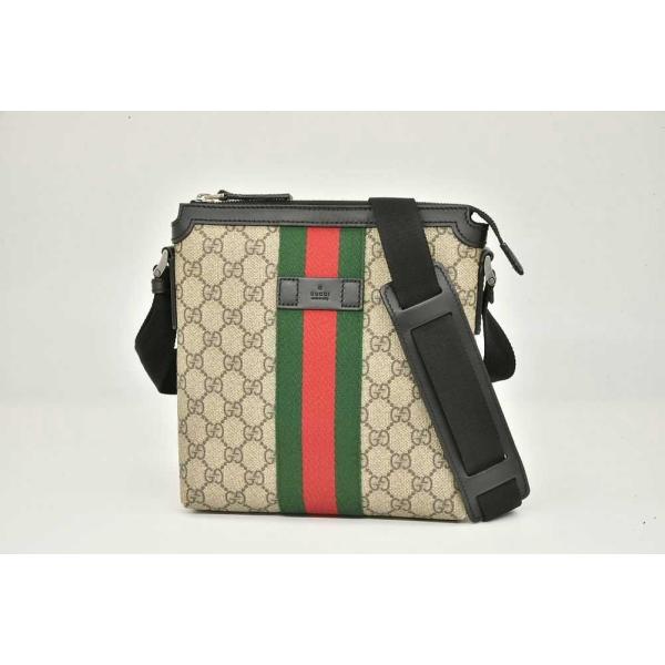 GUCCI（グッチ） GGスプリーム ショルダーバッグ ウェブストライプ