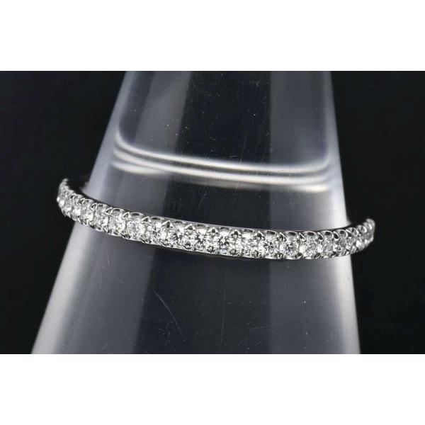 極美品☆ハリーウィンストン PT950ダイヤモンド４Pウェーブバンドリング約7号 ハリー・ウィンストン（HARRY WINSTON） マイクロパヴェ バンドリング