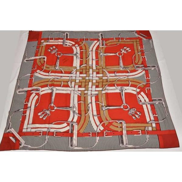 HERMES（エルメス） カレ140 MORS A JOUETS CHEMISE カシミヤ シルク