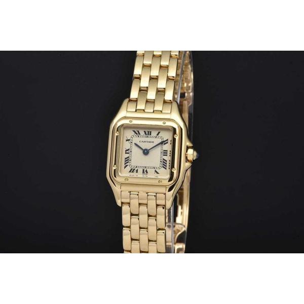 Cartier(カルティエ) 腕時計 パンテールSM W25022B9 レディース 金無垢/K18YG 白 Cartier - Cartier(カルティエ) 腕時計 パンテールSM W25022B9