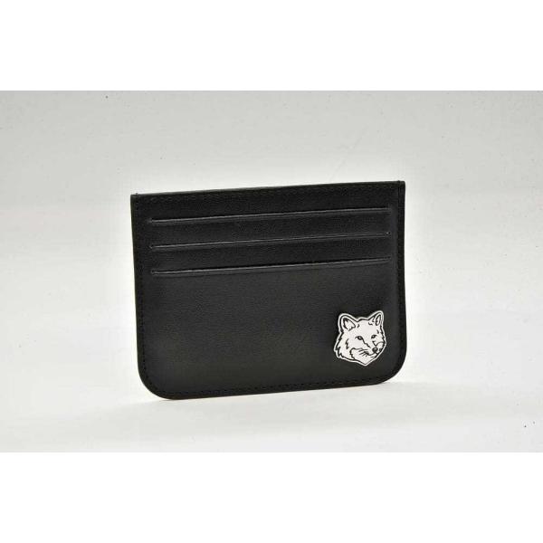 【未使用品】MAISON KITSUNÉ 財布 ブラック レザー ケース MAISON KITSUNE（メゾン キツネ） コインケース LM05342LC0038 メンズ