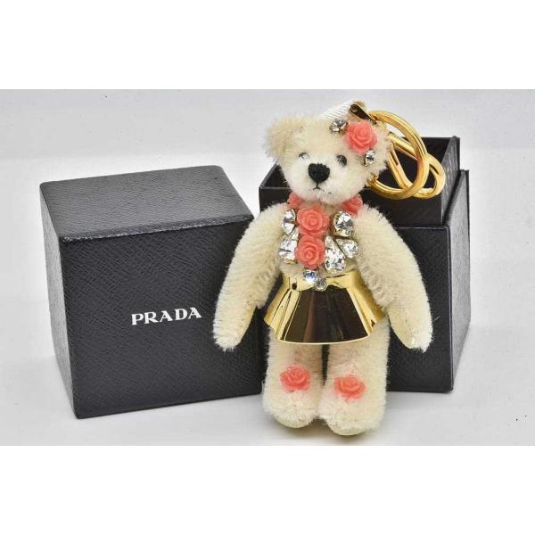 PRADA（プラダ） メタルリング付き Teddy テディ ベア バッグチャーム