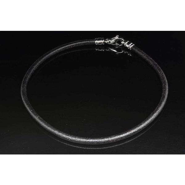 BVLGARI（ブルガリ） レザー コード チョーカー ネックレス ステンレス