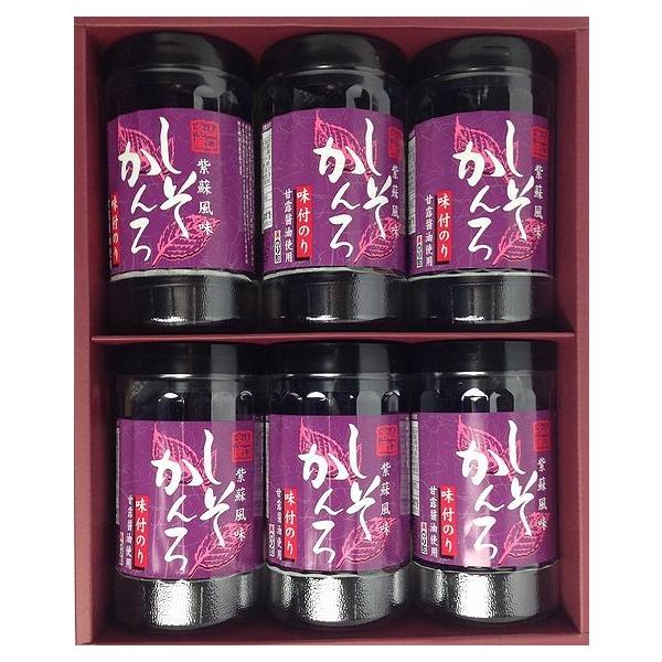 【送料無料】【山口県】【周南市五月町】【内富海苔店】【紫蘇風味味付のり】しそかんろ海苔詰め合わせ　6本（32枚×6本）
