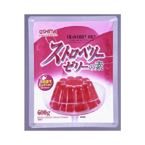 とっても簡単！熱湯（85℃以上）に溶かすだけでゼリーが作れます。海藻抽出物を使用しておりますので、冷蔵庫を使わなくても常温で固まります。簡単においしいストロベリーゼリーができあがります。ストロベリーゼリーの素1袋（600ｇ）で、60ｍｌカッ...
