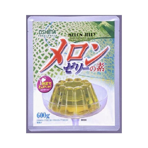 とっても簡単！熱湯（85℃以上）に溶かすだけでゼリーが作れます。海藻抽出物を使用しておりますので、冷蔵庫を使わなくても常温で固まります。簡単においしいメロンゼリーができあがります。メロンゼリーの素1袋（600ｇ）で、60ｍｌカップ50コ分の...
