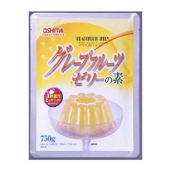 とっても簡単！熱湯（85℃以上）に溶かすだけでゼリーが作れます。海藻抽出物を使用しておりますので、冷蔵庫を使わなくても常温で固まります。簡単においしいグレープフルーツゼリーができあがります。グレープフルーツゼリーの素1袋（750ｇ）で、60...