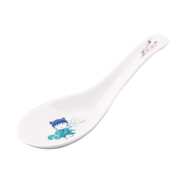 ちびまる子ちゃん シノワズリ レンゲ（ブルー）長さ14cmx高さ4.5cm（650ml）日本製  山加商店 CM62-313