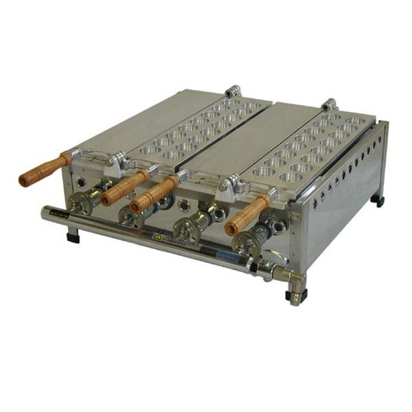 天然ガス用 片面2丁（半自動たこ焼き器）山下金物製 （送料無料