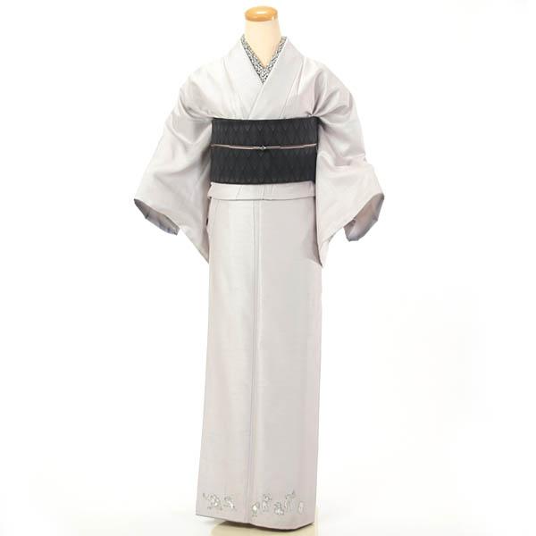 撫松庵 付下げ 着物 鳥獣戯画 単品 レディース 袷 ポリエステル 