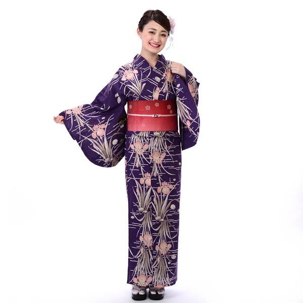 浴衣 レディース そしてゆめ 3点セット 大人ゆかた 紫 菖蒲 あやめ Fresnopianooutlet Com