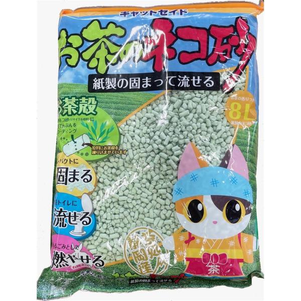 ●お茶がらを練りこんだ紙製のネコ砂●自然の力で消臭(フラボノイド)&amp;抗菌(カテキン)●コンパクトに固まるから処理が簡単!●有機素材100%でつくられているので万が一口に入っても大丈夫です●リサイクル原料を使うことにより、地球環境にも...