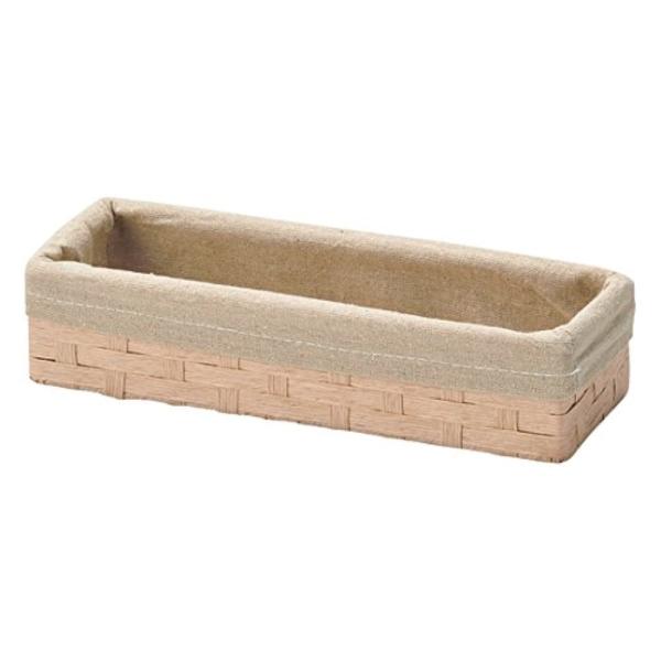 ●テープ状の紙を編み上げたカゴに、生成りの布を組み合わせたカトラリーケース●食卓をおしゃれに演出します●あたたかな風合いがインテリアに穏やかな表情を与えてくれます