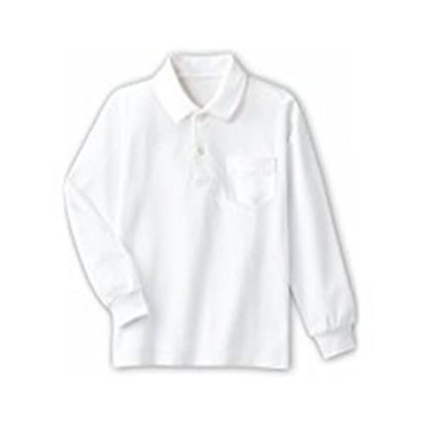 ベイリー 白色・学童ポロシャツ(長袖)110cm VR1201-110