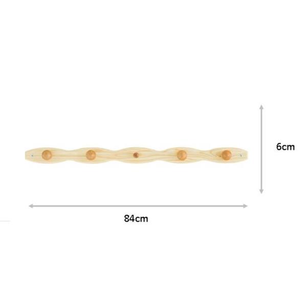 ●見せる壁面収納 木製コートハンガー●木の質感、色味、触り心地をそのまま楽しめる天然木仕様●フックにも天然木を使用しており温かみのあるホッとする空間に●壁と一体となり場所をとらないので、玄関や廊下など限られたスペースにも気軽に使えて壁面の有...