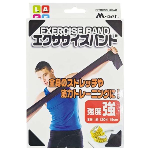 ライテック エクササイズバンド 強 ブラック [ストレッチ トレーニング