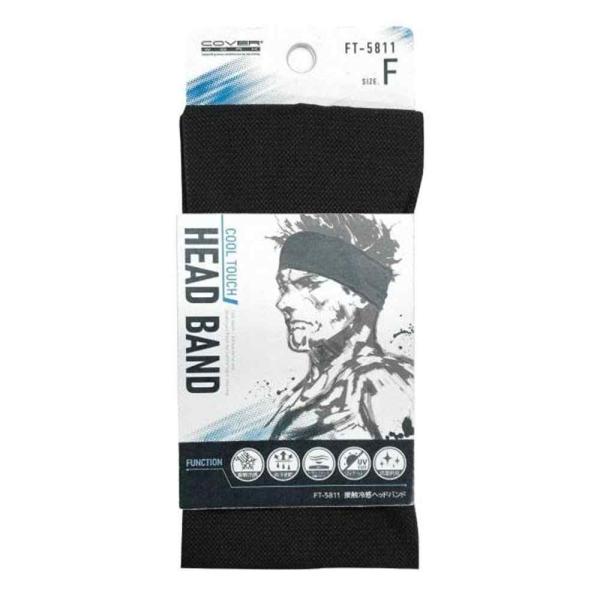 COVER WORK カヴァーワーク COOL TOUCH HEAD BAND 接触冷感ヘッドバンド ブラック [帽子 吸汗 速乾 ひんやり UVカット 熱中症対策] FT-5811 爆買