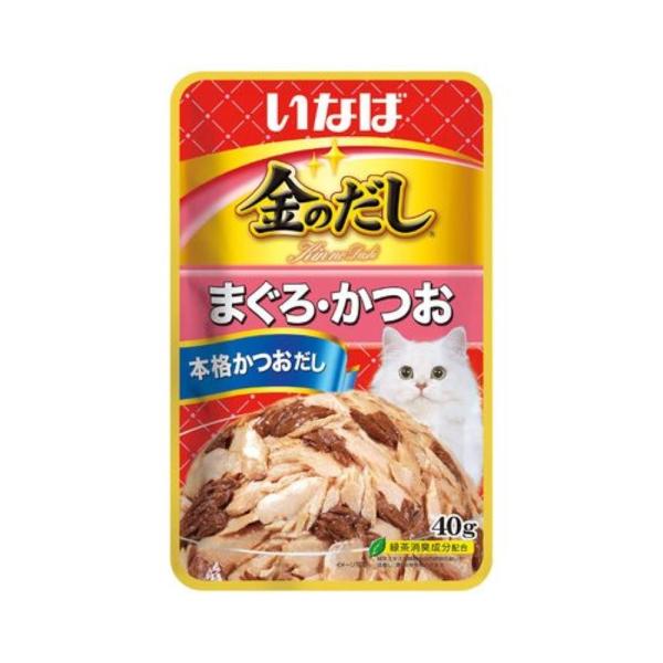 いなばペットフード 金のだし パウチ まぐろ・かつお 40g [キャットフード 猫 餌 エサ ゼリータイプ] TCR-151 爆買