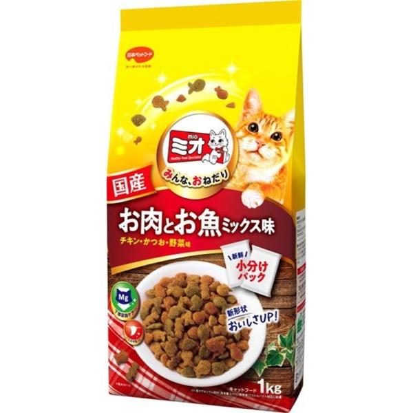 他サイト： 日本ペットフード ミオ ドライミックス お肉とお魚ミックス味 [キャットフード] 1kg 爆買の商品画像