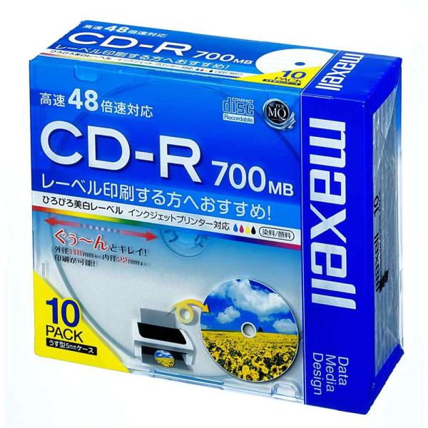 ●「SuperMQ色素」により、記録パワーマージンを拡大し、48倍速記録に対応●低エラーレートを実現●省スペース、省資源化に配慮したうす型5mmケース採用●レーベル面の外径118mmから内径22mmまで印刷可能な「ひろびろ美白レーベル」を採用