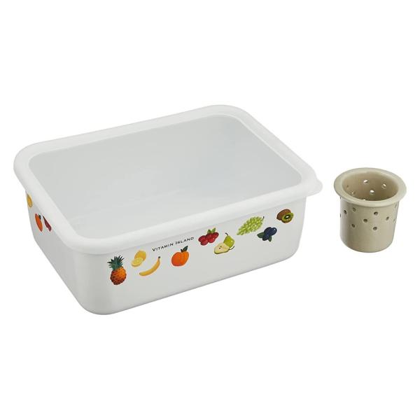 和平フレイズ ビタミンアイランド ホーロー保存容器 水抜き付 [漬物