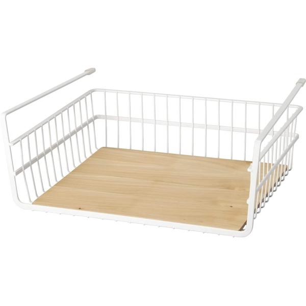 ●棚板に引っ掛けて取り付けて収納空間を増やせます