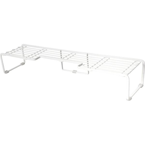 ●よく使う鍋やキッチン小物の収納に便利なコンロ奥ラックです●コンロまわりのスペースを有効活用●接地面を傷付けにくいゴム脚付きです