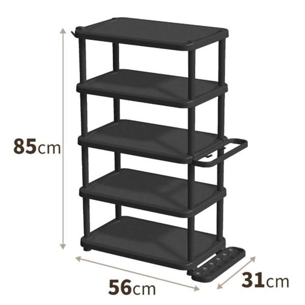 ●玄関空間を効率的に使える収納棚です●お好きな箇所に付け替え可能なフック付き