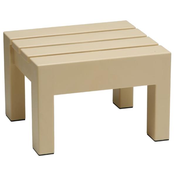 小原産業 プラスチック万能台 正方形 高さ20cm ベージュ [踏み台 置台 耐荷重100kg] ST-429 爆買
