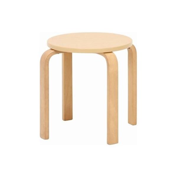 ●木目調のシンプルなデザインのスツール●スタッキング可能
