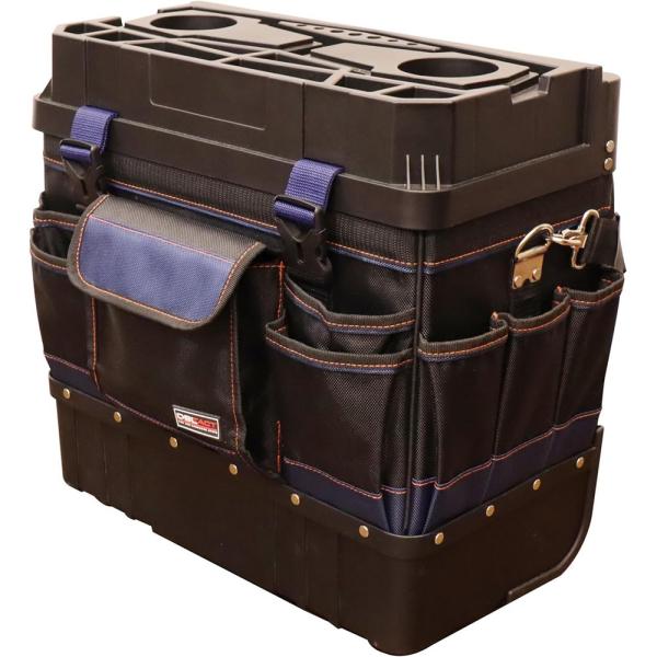 ●収納力抜群、キャスター付きで移動も快適！職人のためのハイクオリティモデル●現場に求められる多機能性●撥水・耐久性に優れた1680デニールポリエステル生地を採用●外側・内側に26個のポケットやホルダーで高い収納力●耐久性抜群！荷物を置いたり...