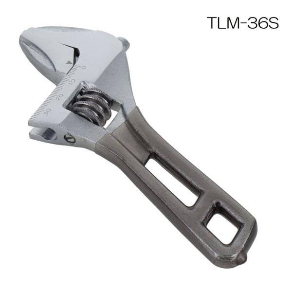 trad(トラッド) ライトグリップモンキーレンチ ショート 36mm スモーク [作業工具 DIY 配管 軽量] TLM-36S 爆買