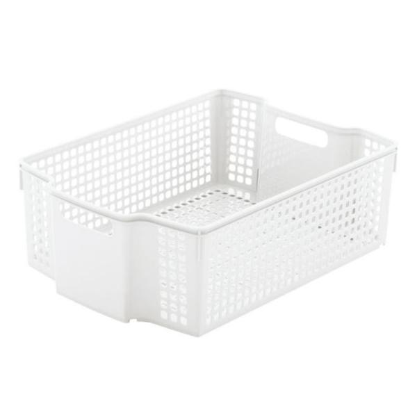 ●積み重ねて使える収納ボックス●向きを180度回転させると積み重ねることができます●A4用紙がすっぽり入る内寸で書類整理に便利です●キッチンでの調味料、食料、ストック品、調理小物などの整理や、ランドリールーム内のストック品の整理、化粧品など...