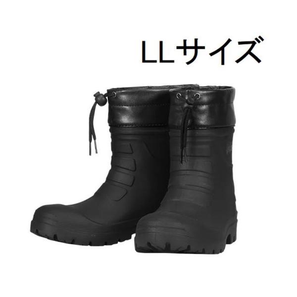 他サイト： カジメイク No.6435 エアーラバーブーツ M ショート [長靴 メンズ 男性用 レインブーツ 軽量 完全防水 柔らかい] LLサイズ ブラック 爆買の商品画像