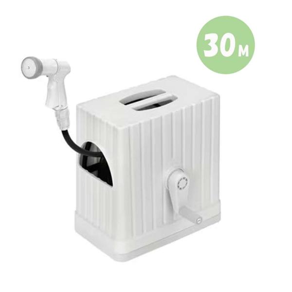 他サイト： アイリスオーヤマ フルカバーホースリールEX 30m ライトベージュ/ホワイト [園芸 ガーデニング 水やり 散水 洗車 掃除] FHEXNー30の商品画像