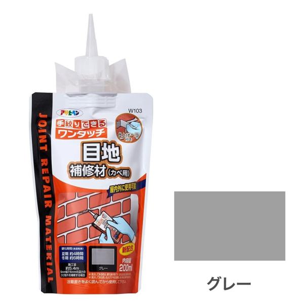 ●手絞りできるワンタッチ式！●仕上げヘラ付き●屋内外に使用可能●パウチ容器なので、補修箇所に直接手で中身を押し出して使えます●密着力が強く、耐久性に優れた樹脂モルタルです●屋内外に使用でき、補修後、水性塗料が塗れます