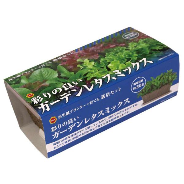 ●5種類の品種が入ったガーデンレタスミックスです●さまざまな葉形や葉色が楽しめ、料理に彩りを与えます