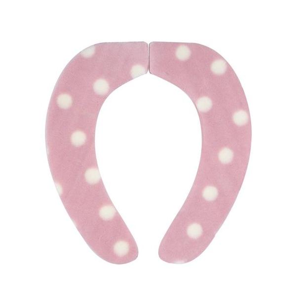 他サイト： サンコー おくだけ吸着 消臭ふんわりベンザシート(トイレ用品・便座カバー) ドットピンク KC-71の商品画像