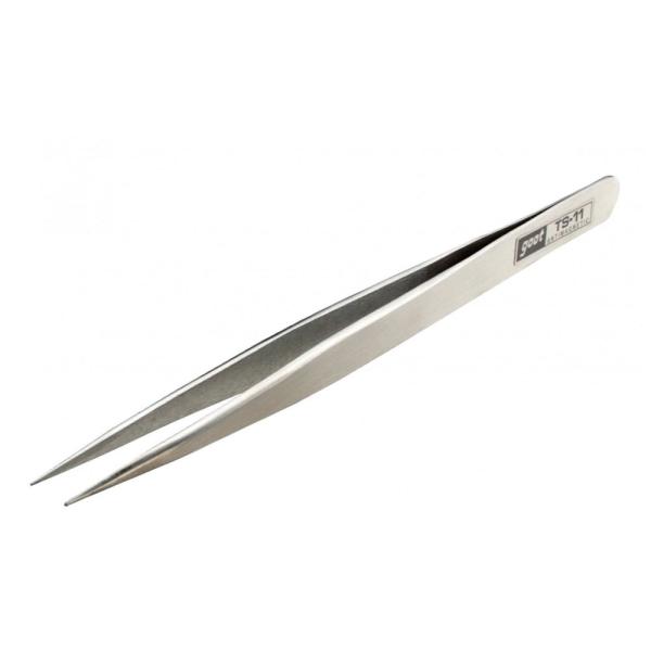 ●先端部及び全長が標準タイプより長く、細かい部品を保持するのに最適です●プリント基板のはんだ付けや部品交換等の組立作業に●シャープな先端で小さな部品もしっかり保持※ステンレス製ですが、磁力の強い磁石には先端がわずかながら付くことがあります