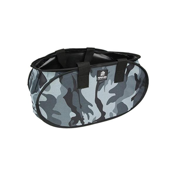 ●新形状のポップアップバッグです。●道具、工具の持ち運び、収納。●ワイヤーで自立し、使わない時はコンパクトにたためます。